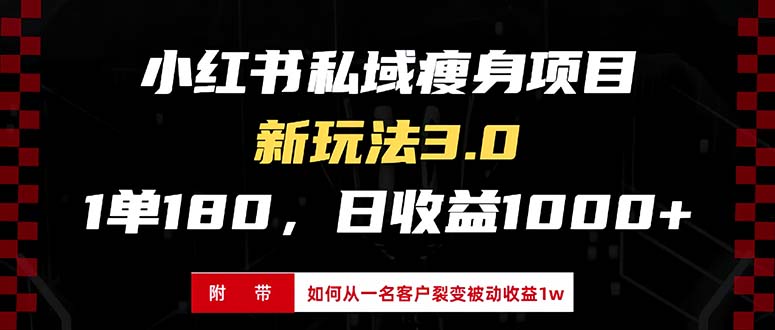 小红书瘦身项目3.0模式，新手小白日赚收益1000+(附从一名客户裂变收益...-奥博传媒